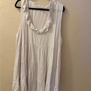 Crown & Ivy White Ruffled Mini Dress